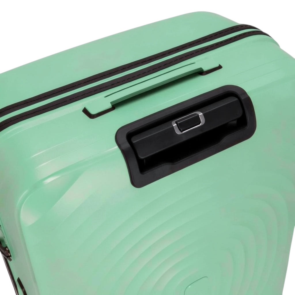 Lieblingstasche Mogens L size champagne hard-shell suitcase with TSA lock and telescopic handle.