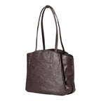Lieblingstasche Mrs. Pavlova dark brown leather shoulder bag with a structured silhouette and long carry handles
