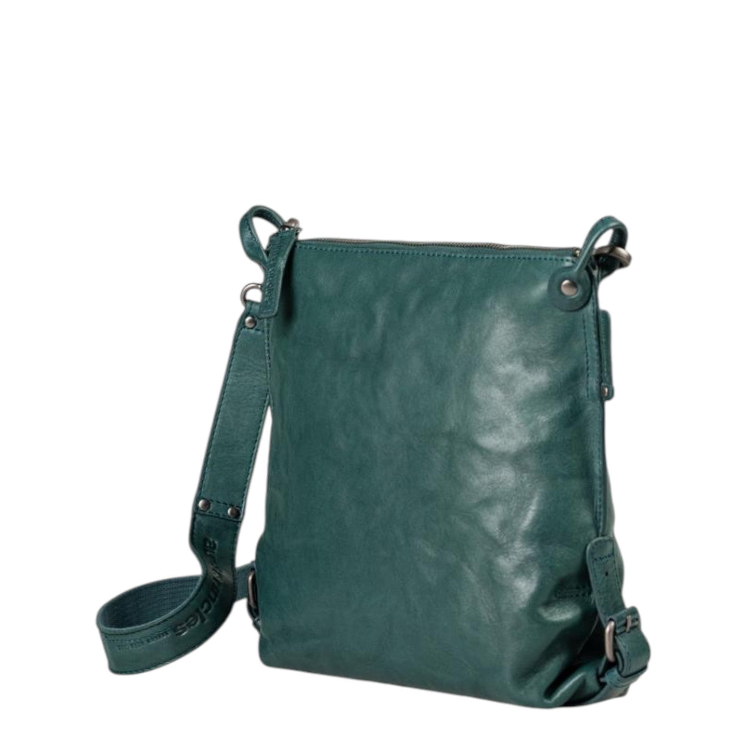 Lieblingstasche Mrs. Raisin Cookie dark green leather crossbody bag with adjustable shoulder strap