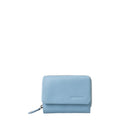 Lieblingstasche Myrtle light blue leather wallet with a zip-around closure and embossed logo detail.