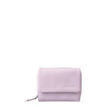 Lieblingstasche Myrtle light purple leather wallet with a zip-around closure and embossed logo detail.
