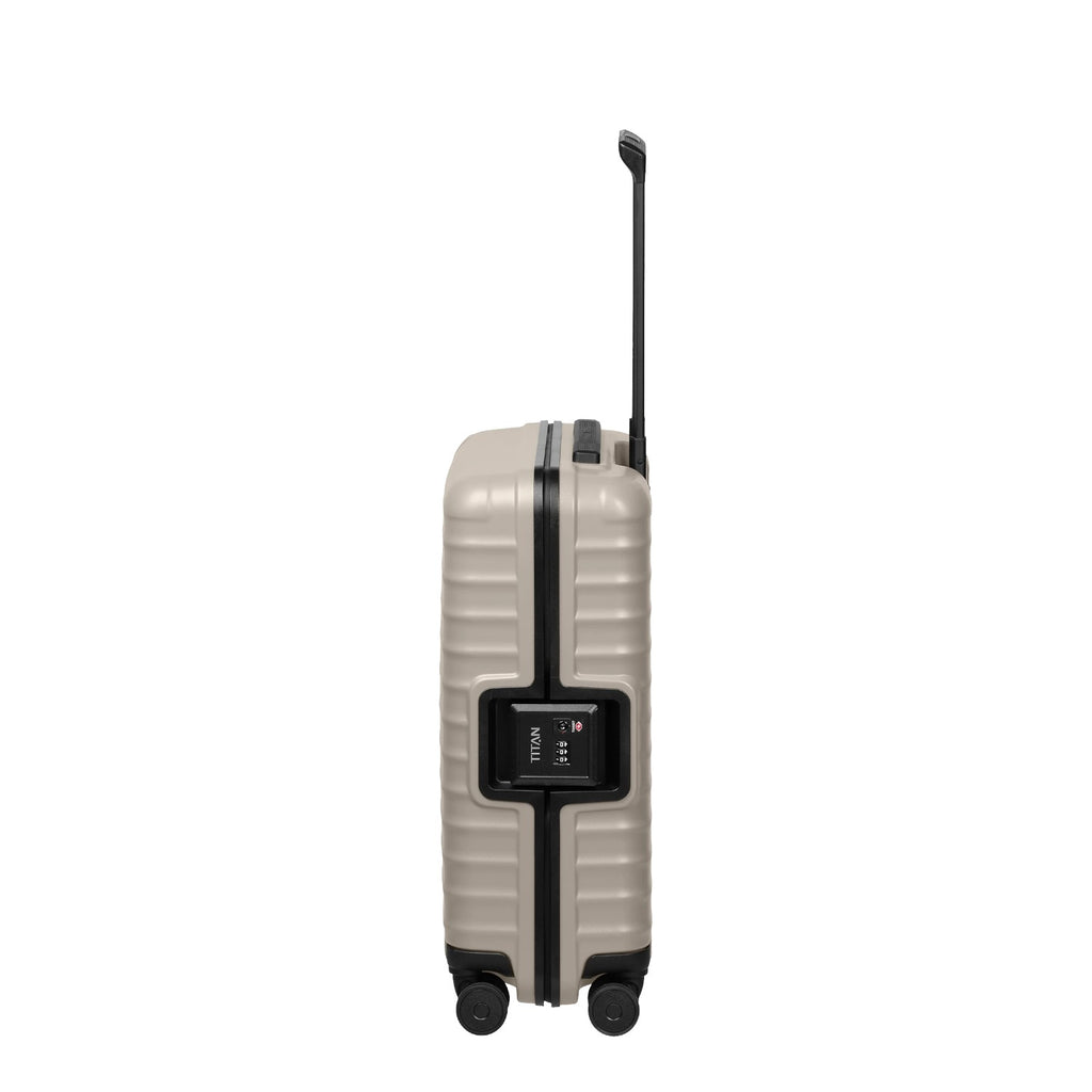 Lieblingstasche OVERSEAS 4w Trolley S20 in beige with a hard shell, side handle, and integrated TSA lock
