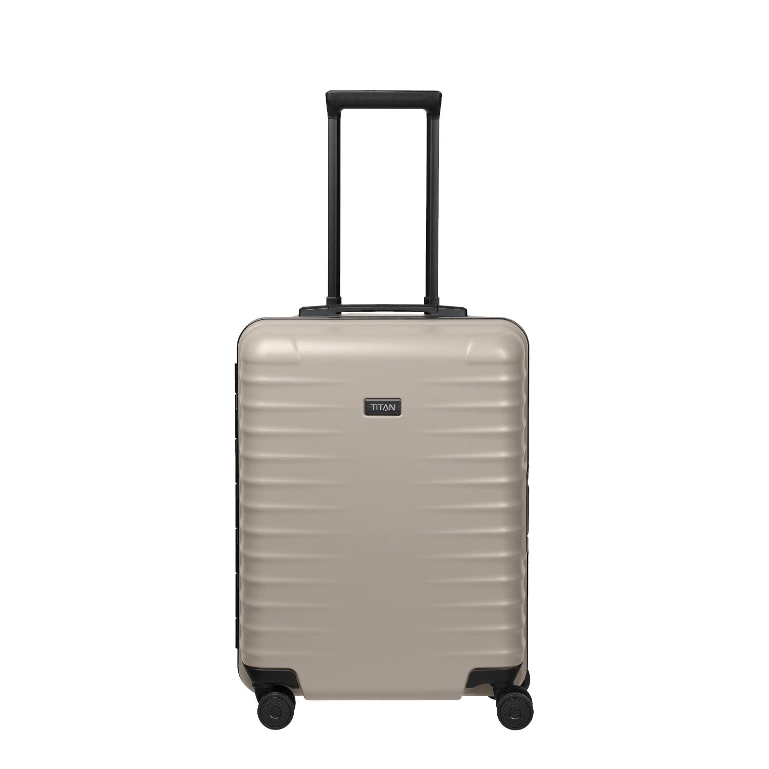 Lieblingstasche OVERSEAS 4w Trolley S20 in beige with a hard shell, telescopic handle, and four spinner wheels.