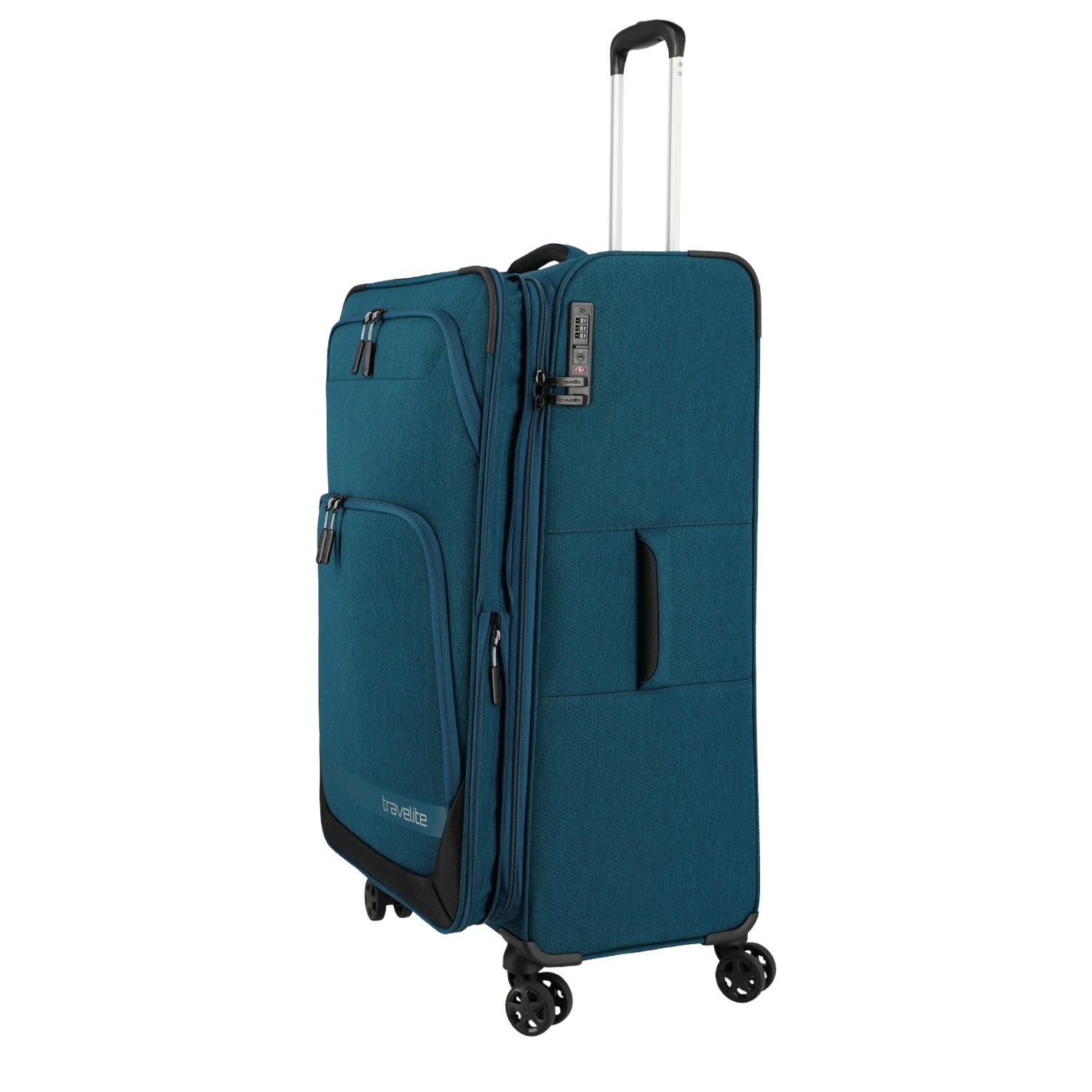 Lieblingstasche KICK OFF large expandable 4-wheel trolley suitcase in petrol blue with TSA lock and side handle