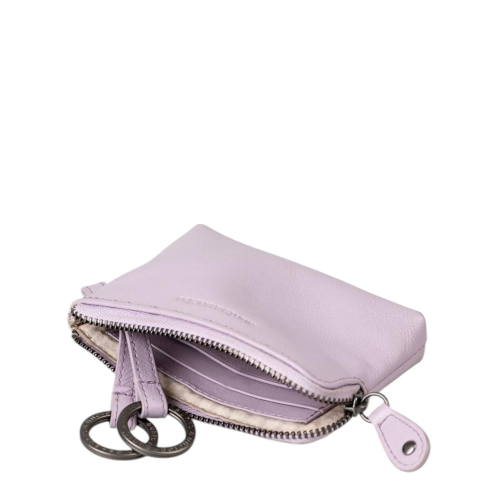 Lieblingstasche Physalis lavender leather coin purse with zipper closure and internal key rings