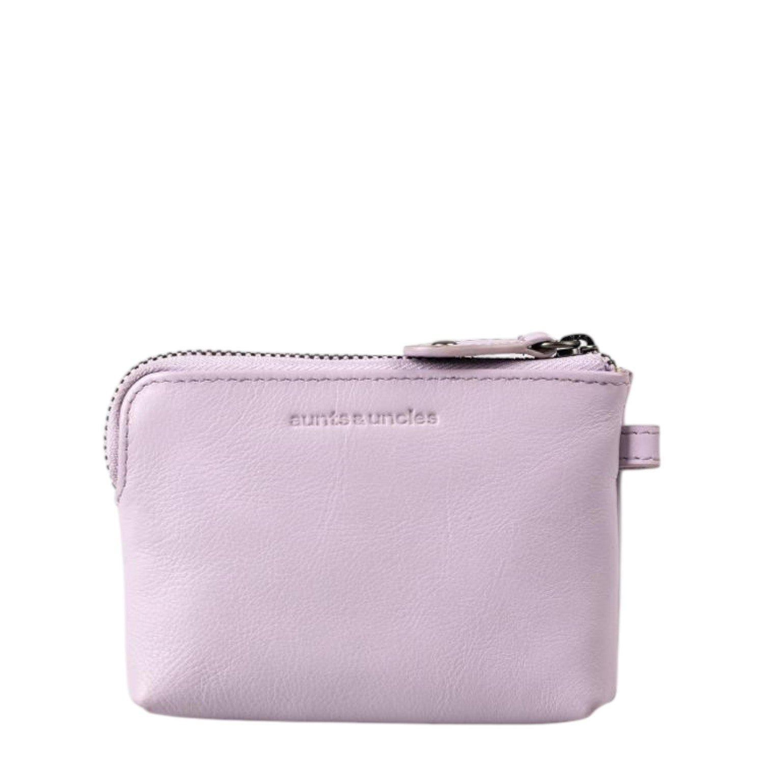 Lieblingstasche Physalis small light purple leather coin purse with a top zipper closure