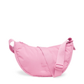 Lieblingstasche Cloud Moon Bag Small in light pink with a crescent shape, adjustable strap, and zippered closure.