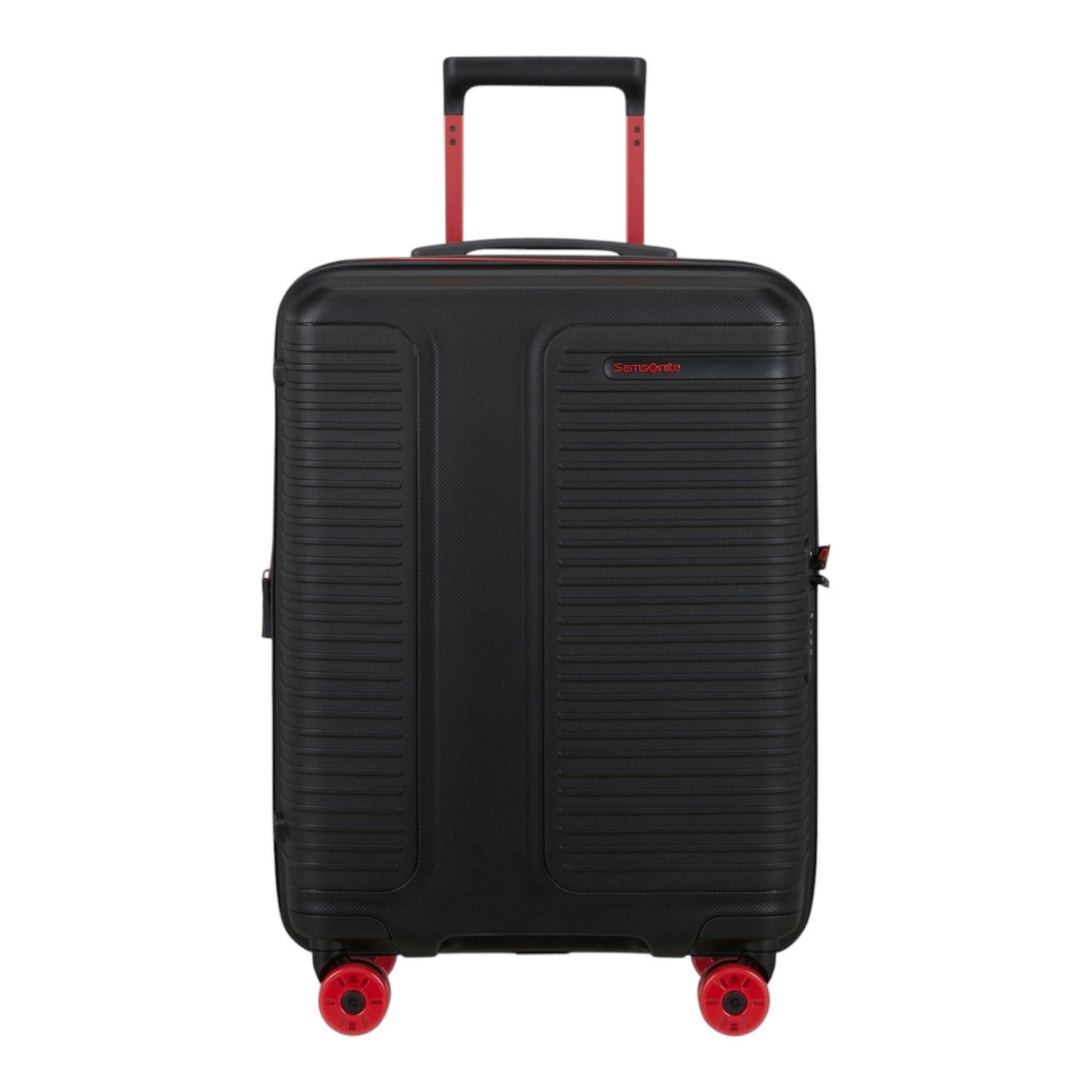 Lieblingstasche PRODIVER HS Spinner 55/20 black hard-shell carry-on suitcase with red wheels and telescopic handle