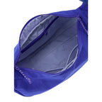 Lieblingstasche purple nylon sling bag interior view with zippered pocket and mesh compartments
