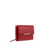 Lieblingstasche red leather zip-around wallet with silver hardware and a subtle logo accent.