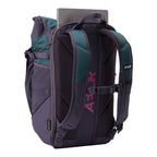 Lieblingstasche Roll Pack 2.0 backpack in purple and teal with a laptop compartment and ergonomic mesh back panel