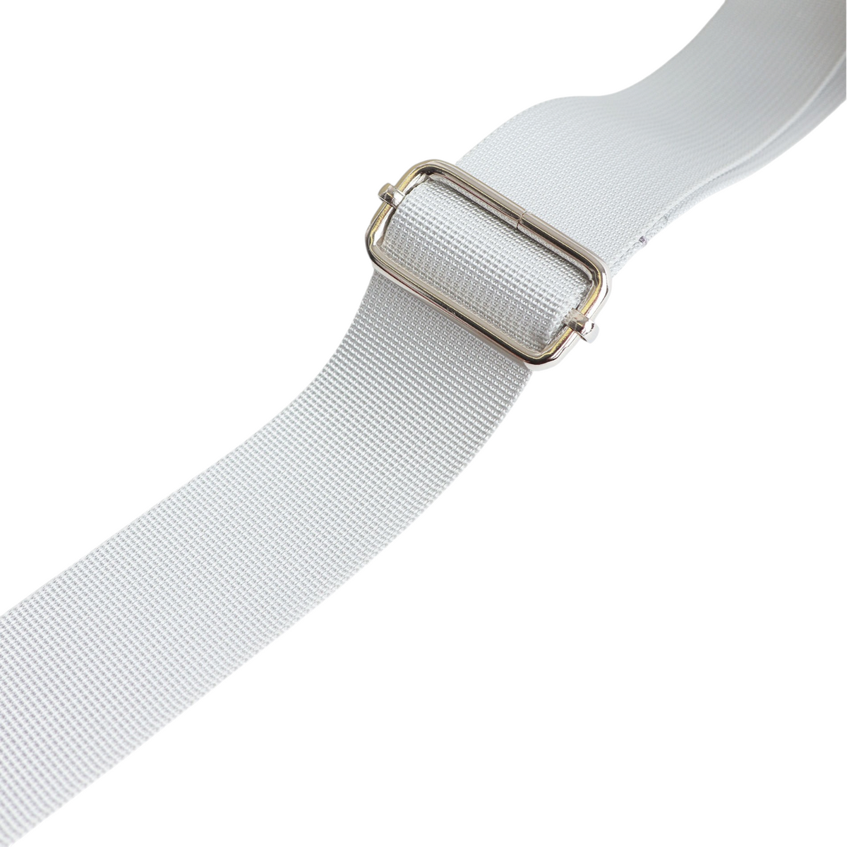 Lieblingstasche Roop L bag featuring a light grey adjustable woven fabric shoulder strap with a silver metal buckle.