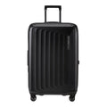 Lieblingstasche Samsonite NUON Spinner 69/25 suitcase in matte black with a modern hard shell and four spinner wheels.