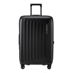 Lieblingstasche Samsonite NUON Spinner 69/25 suitcase in matte black with a modern hard shell and four spinner wheels.