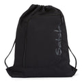 Lieblingstasche satch black drawstring sports bag with front zipper pocket and water-repellent fabric