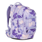 Lieblingstasche satch pack school backpack in purple with a floral camo pattern, featuring ergonomic straps and SWAPS.