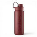 Lieblingstasche Satch stainless steel water bottle in dark red with a leak-proof lid and carrying loop
