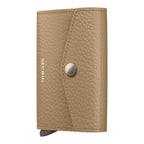 Lieblingstasche Secrid Envelope Pebble beige leather card protector wallet with snap button closure