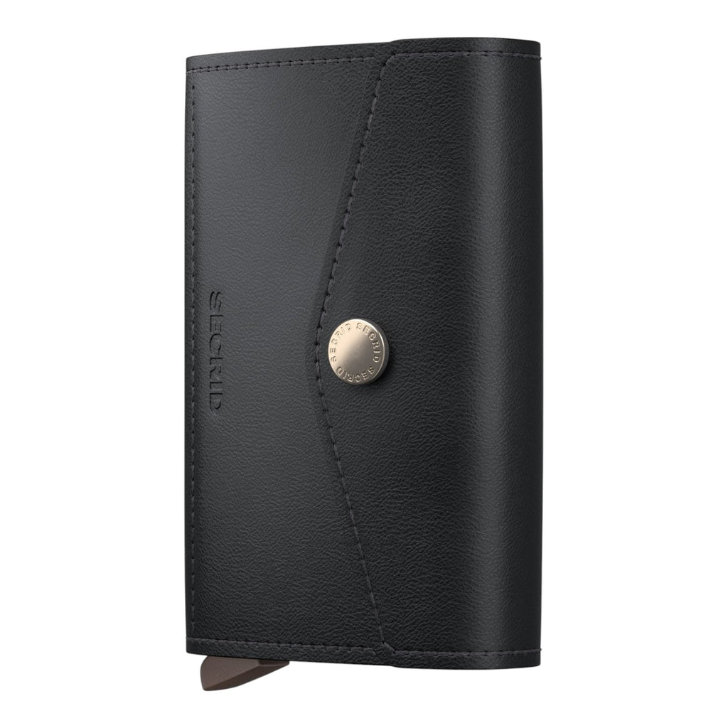 Lieblingstasche Secrid Envelope Original black leather card wallet with snap button closure