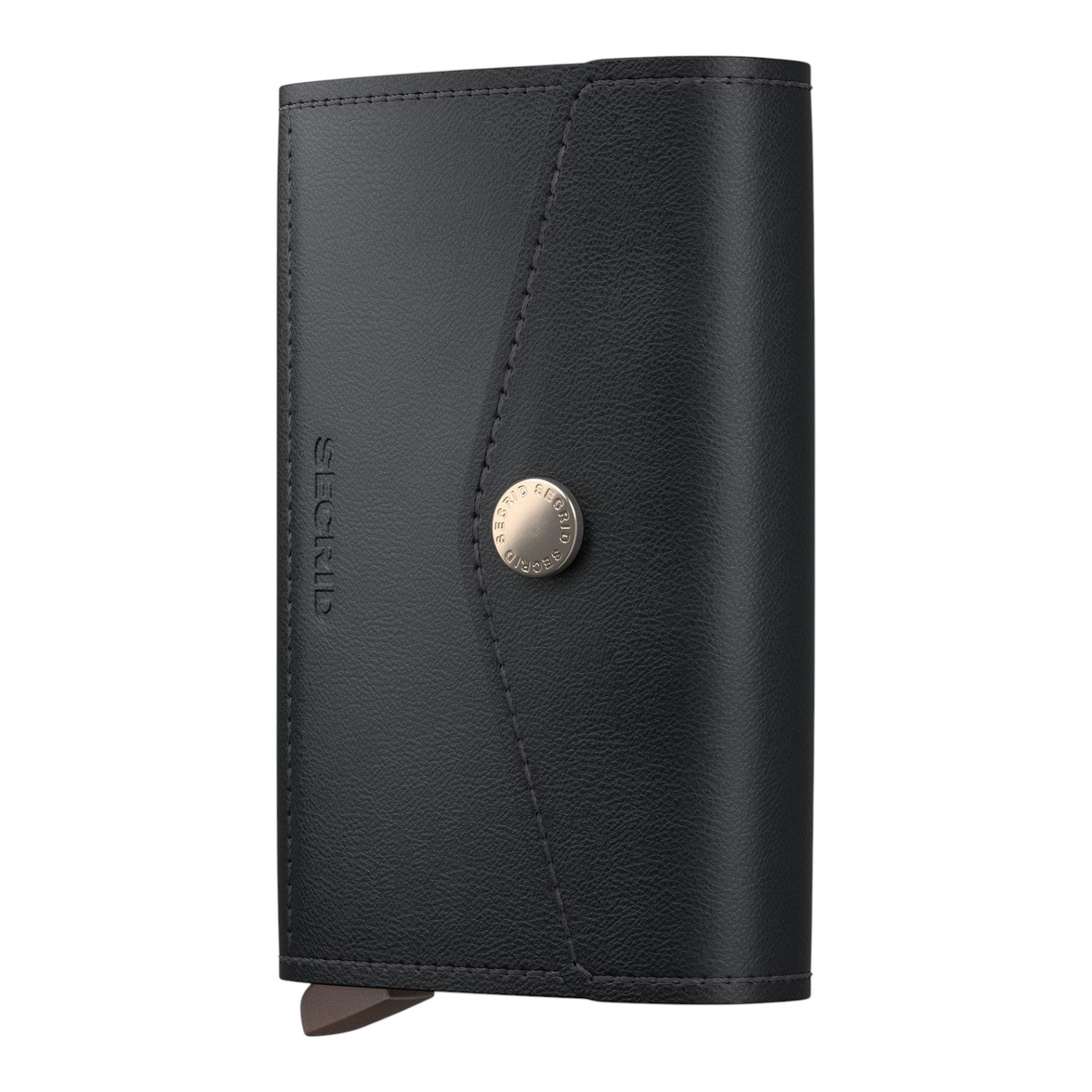 Lieblingstasche Secrid Envelope Original black leather card wallet with snap button closure