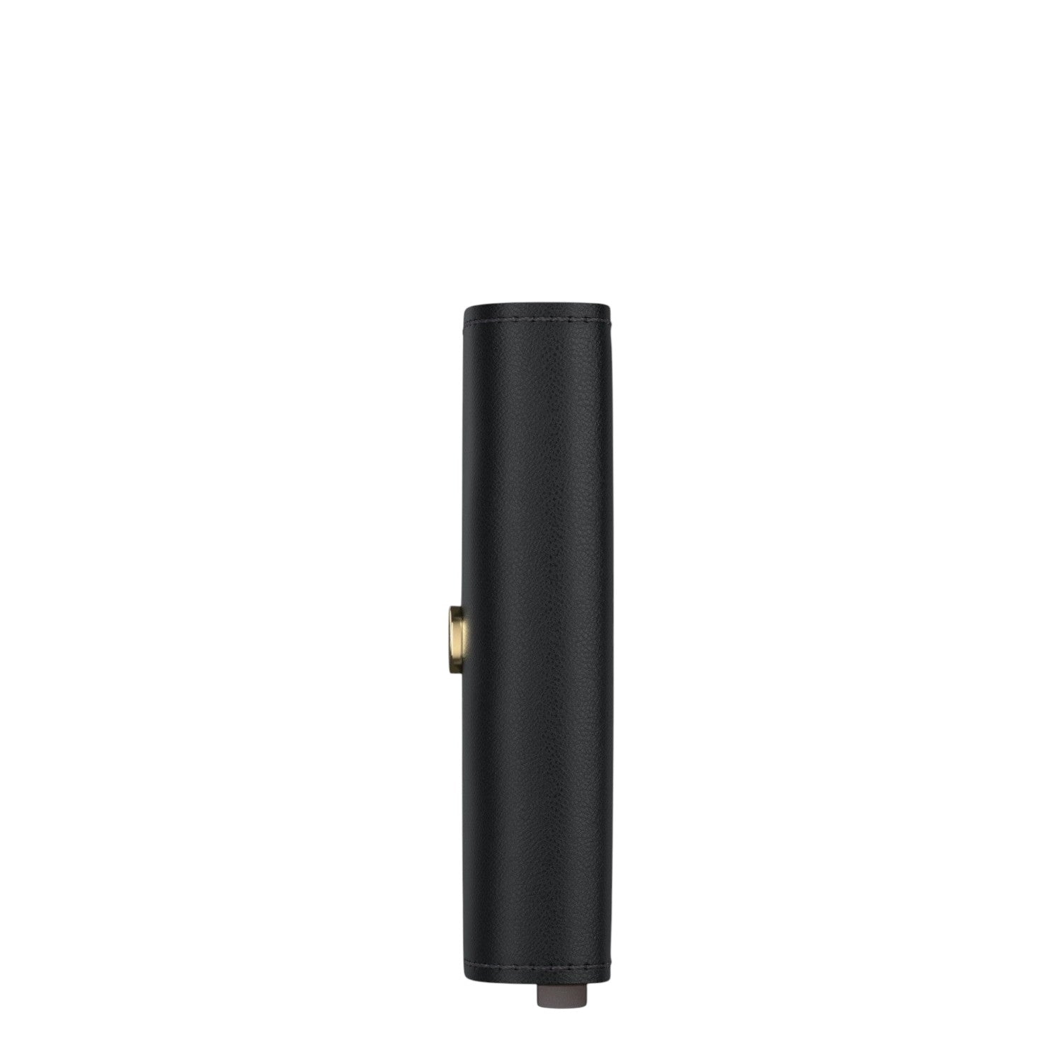 Lieblingstasche Secrid Envelope wallet in black leather with a side view showing the gold button closure