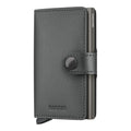 Lieblingstasche Secrid Miniwallet Matte Satin in dark grey leather with aluminium card protector and snap closure