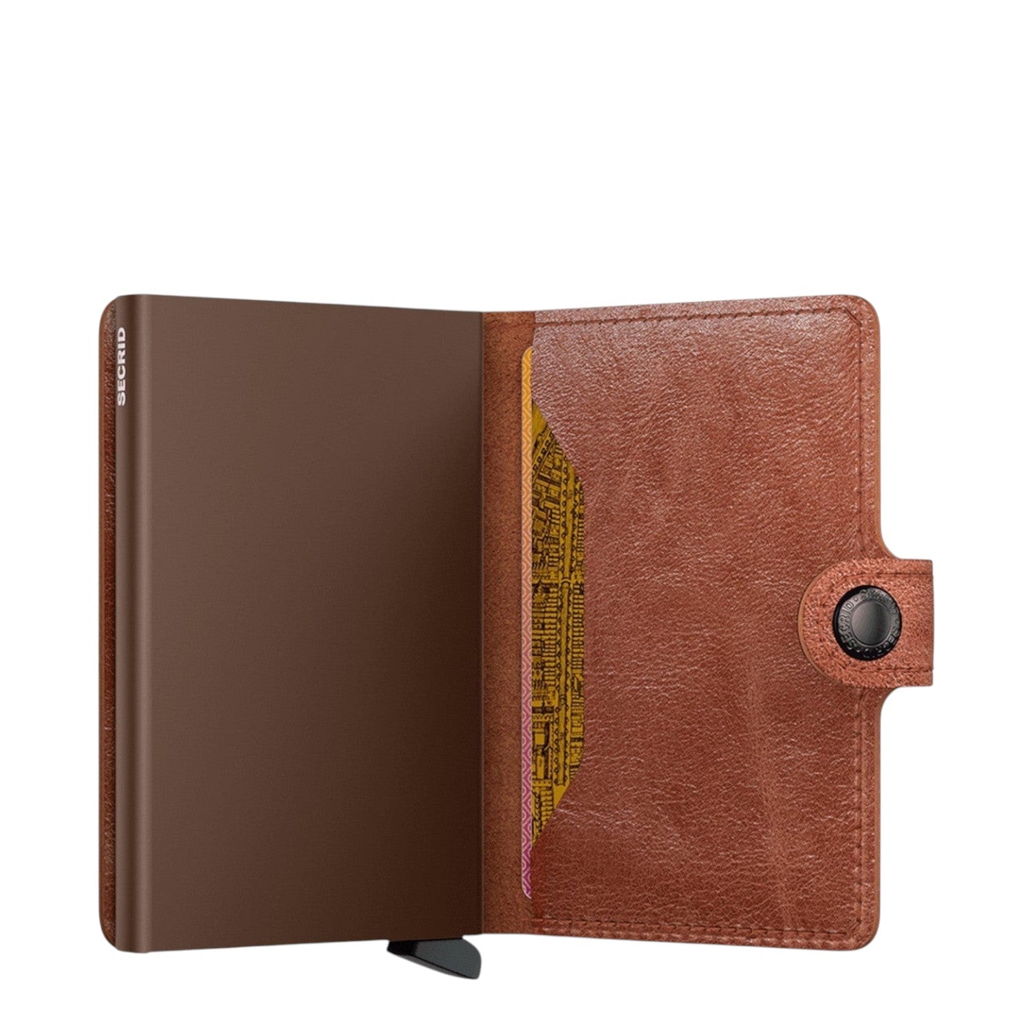 Lieblingstasche Secrid Miniwallet Vintage in brown leather with integrated card protector and snap button closure