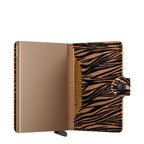 Lieblingstasche Secrid Miniwallet Zebra with metallic card protector and animal print leather interior