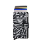 Lieblingstasche Secrid Miniwallet in black and white zebra print leather with RFID-protected card mechanism