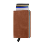 Lieblingstasche Secrid Slimwallet in brown leather with card protector mechanism for RFID protection