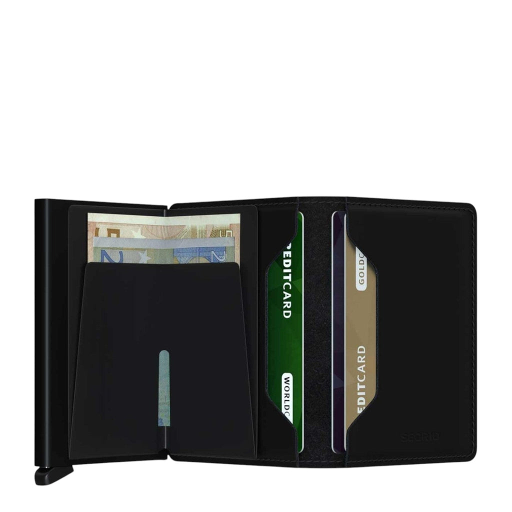 Lieblingstasche Secrid Slimwallet Matte in black with integrated card protector and space for banknotes