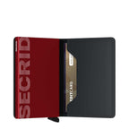 Lieblingstasche Secrid Slimwallet in matte red and black leather with RFID protection and card ejector mechanism