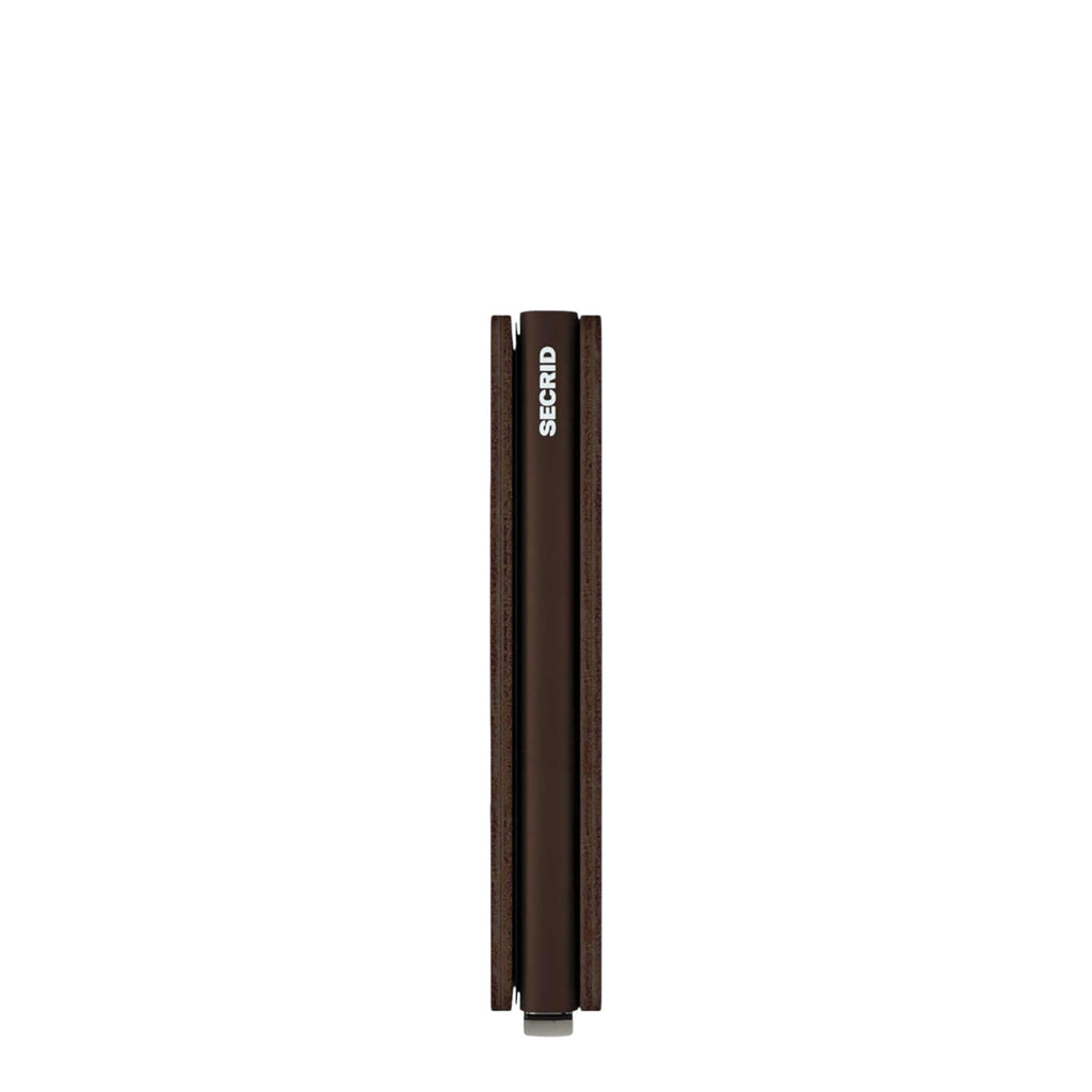 Lieblingstasche Secrid Slimwallet Vintage in dark brown leather with RFID protection, side view