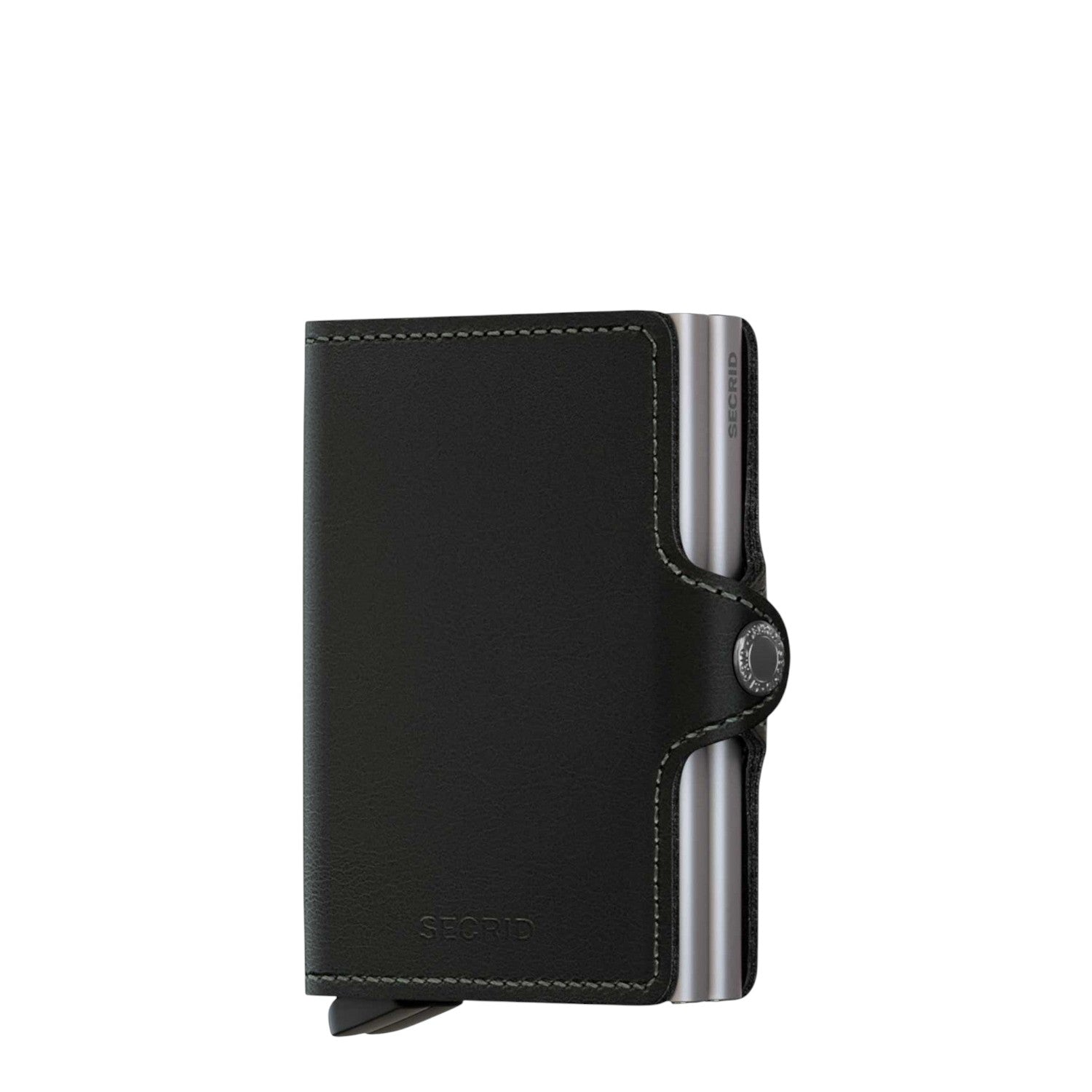 Lieblingstasche Secrid Twinwallet in black leather with dual card protectors and snap button closure