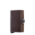 Lieblingstasche Secrid Twinwallet Original in dark brown leather with RFID protection and snap button closure