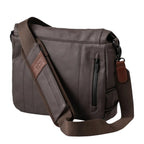Lieblingstasche Sendai dark brown messenger bag with adjustable shoulder strap and zippered side pocket