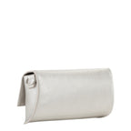 Lieblingstasche Pochette Pandia Re silver metallic clutch bag with a subtle sheen and a fold-over closure.