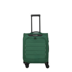 Lieblingstasche Skaii 4-wheel carry-on trolley in green with a telescopic handle and front zippered pocket.