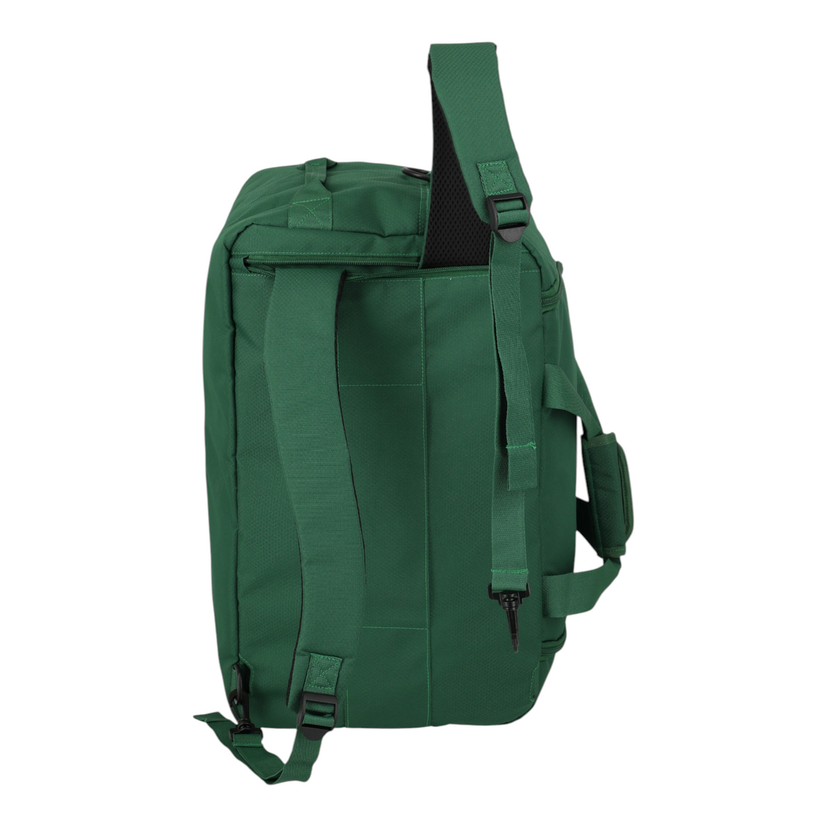 Lieblingstasche Skaii green weekender rucksack with adjustable shoulder straps and side carry handle