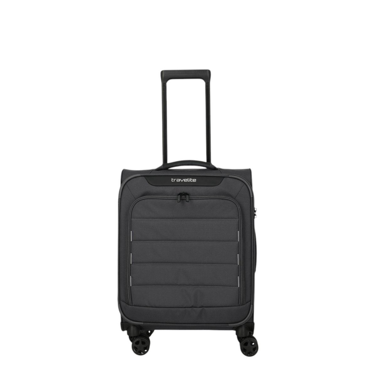 Lieblingstasche Skaii Trolley 4W S in black, a lightweight soft-shell carry-on suitcase with four spinner wheels.