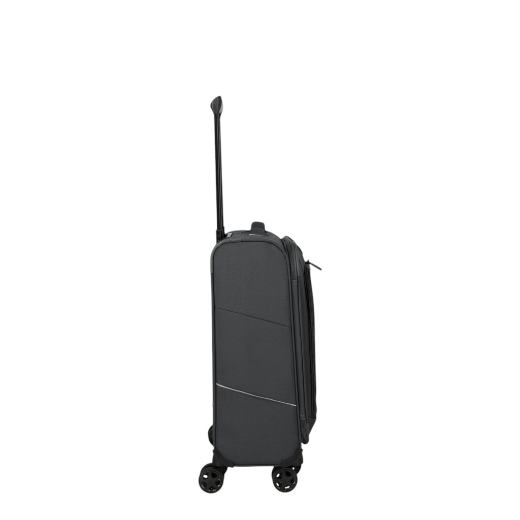 Lieblingstasche Skaii Trolley 4W S in dark grey, a compact carry-on suitcase with four wheels and telescopic handle.
