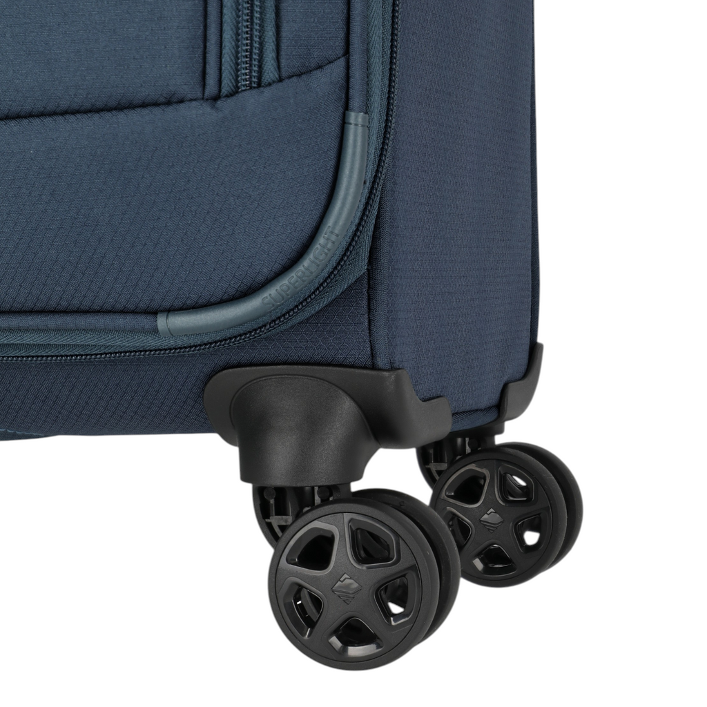 Lieblingstasche Skaii trolley suitcase in dark blue fabric with durable 360-degree spinner wheels