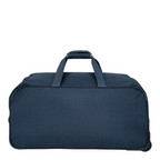 Lieblingstasche Skaii Wheeled Duffle M in dark blue, a durable travel bag with sturdy handles and rolling wheels.
