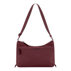 Lieblingstasche Skara Small crossbody bag in deep burgundy with an adjustable shoulder strap and front zipper pocket