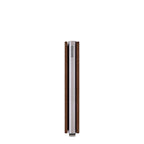 Lieblingstasche Secrid Slimwallet Vintage in brown leather with silver metal card protector side view
