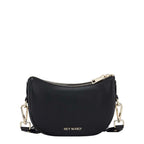 Lieblingstasche Sporty Sister black crossbody bag with gold hardware and clean strap for casual city looks
