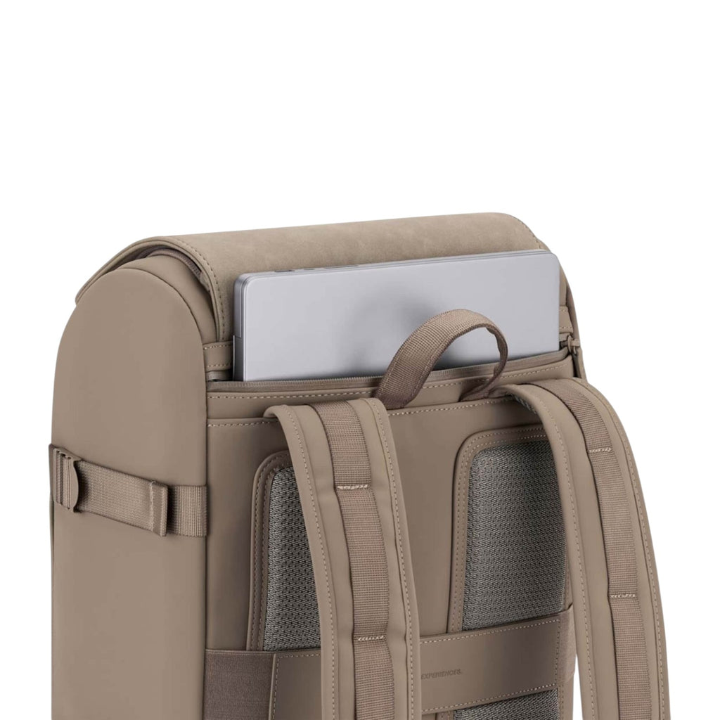 Lieblingstasche Bali Pro taupe backpack with padded straps and laptop compartment