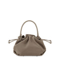 Lieblingstasche Cool Companion Suede S handbag in taupe featuring a soft drawstring closure and top handle