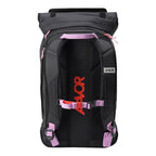 Lieblingstasche Trip Pack backpack in black with pink accents, featuring adjustable straps and breathable back panel.