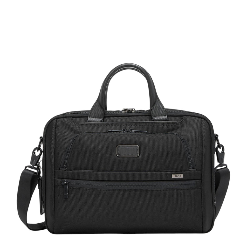 Lieblingstasche Tumi Alpha medium 15-inch black ballistic nylon briefcase with leather handles and shoulder strap